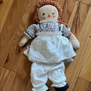 Raggedy Ann Classic Rag Doll with White Dress